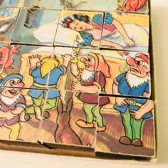 Vintage Snow White Wooden Block Puzzle Missing Scene  Sheets - Picture 13 of 16